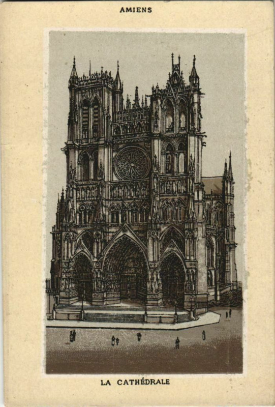 Carte postale ancienne Amiens La Cathédrale carte miniature à Amiens