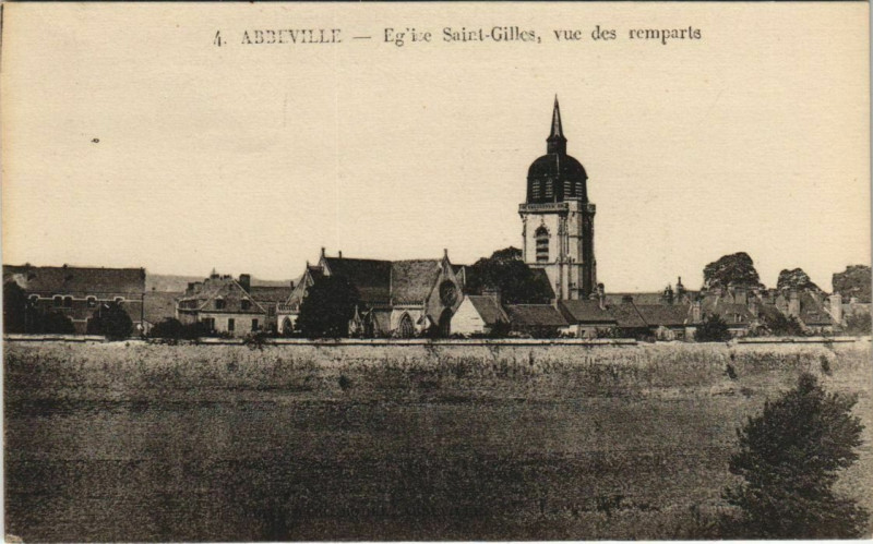 Carte postale ancienne Abbeville Eglise Saint-Gilles à Abbeville