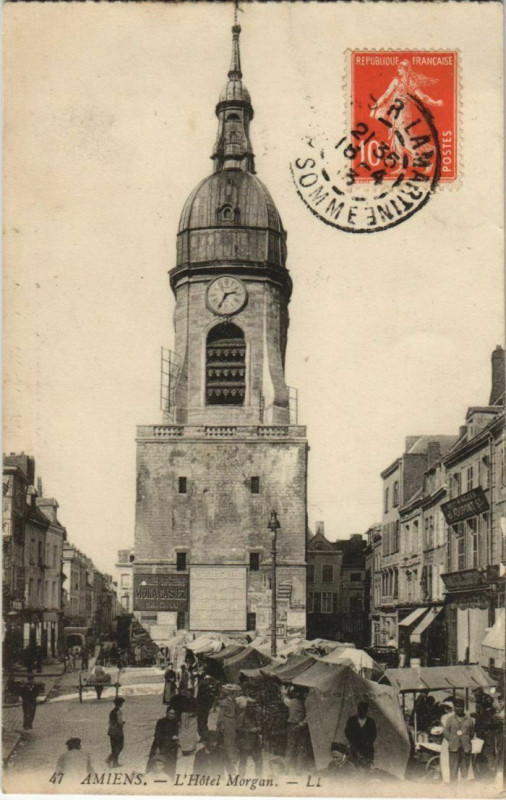 Carte postale ancienne Amiens l'Hotel Morgan à Amiens