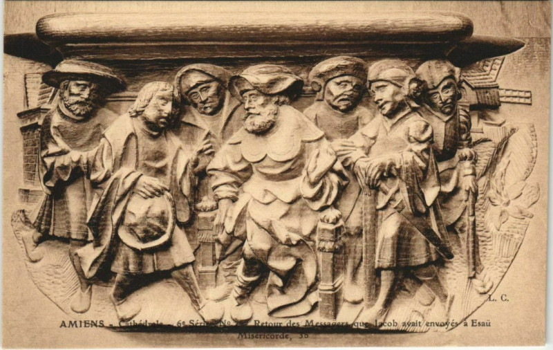 Carte postale ancienne La Cathédrale Amiens Stalles du Choeur à Amiens