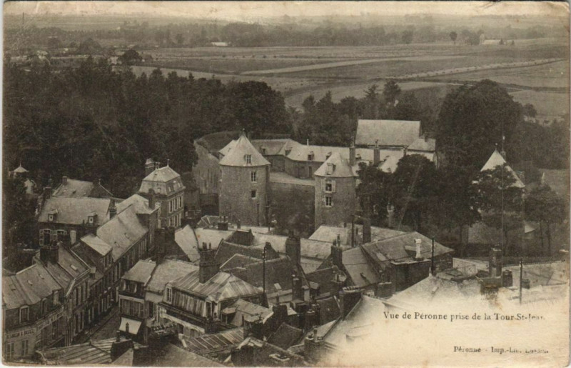 Carte postale ancienne Vue de Peronne à Péronne