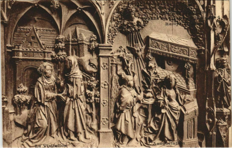 Carte postale ancienne La Cathédrale Amiens Stalles du Choeur à Amiens