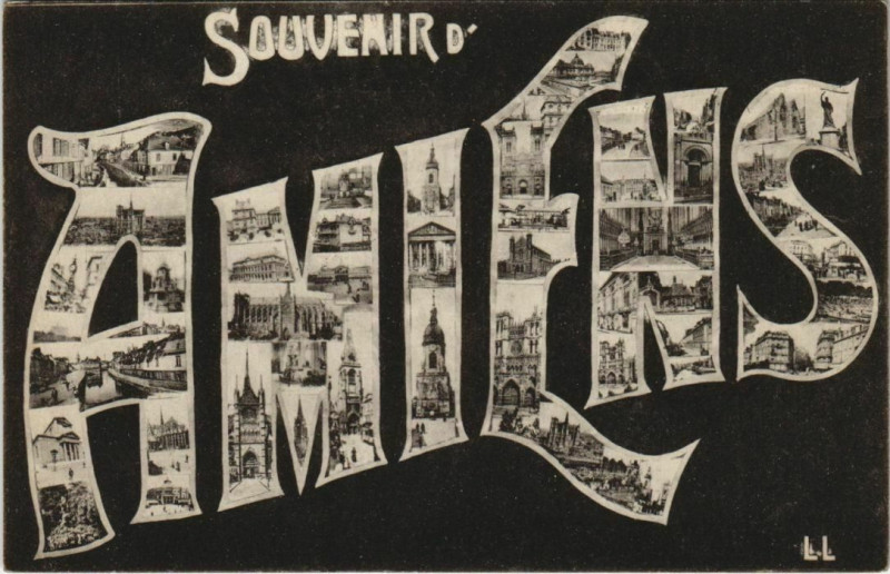 Carte postale ancienne Souvenir Amiens à Amiens