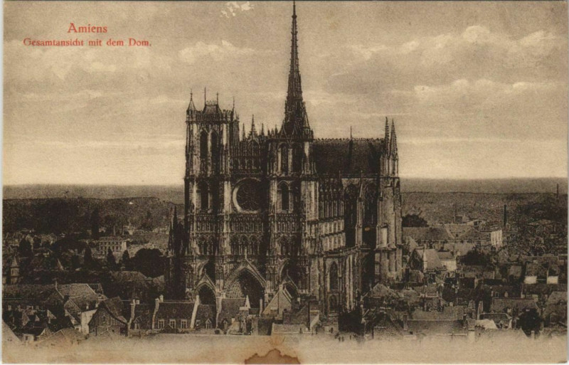 Carte postale ancienne La Cathédrale Amiens à Amiens
