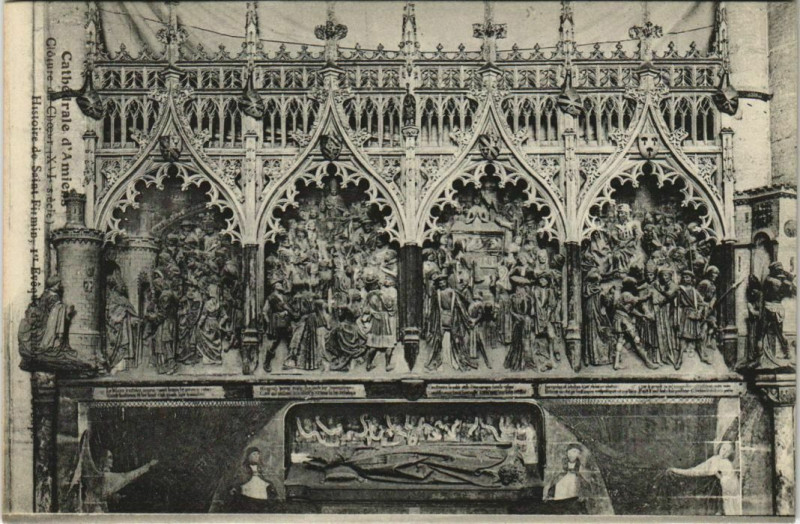 Carte postale ancienne La Cathédrale Amiens Cloture du Choeur à Amiens
