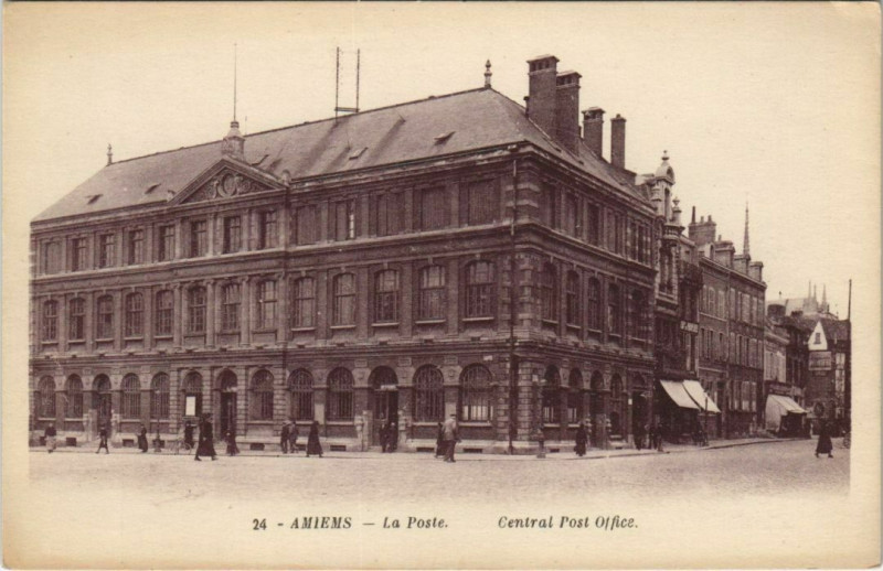 Carte postale ancienne Amiens La Poste à Amiens