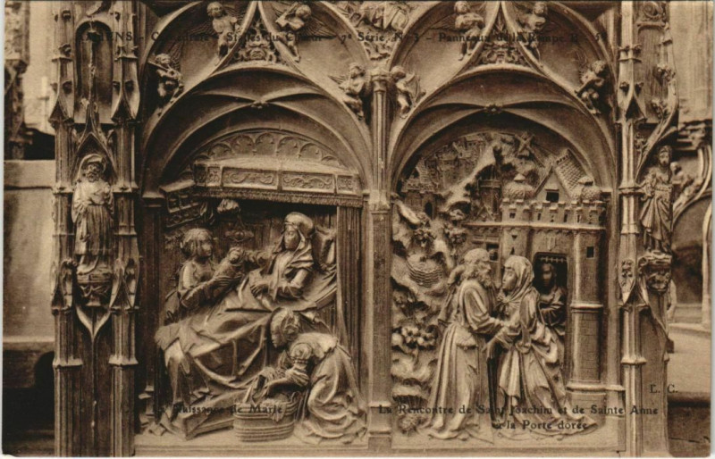 Carte postale ancienne La Cathédrale Amiens Stalles du Choeur à Amiens