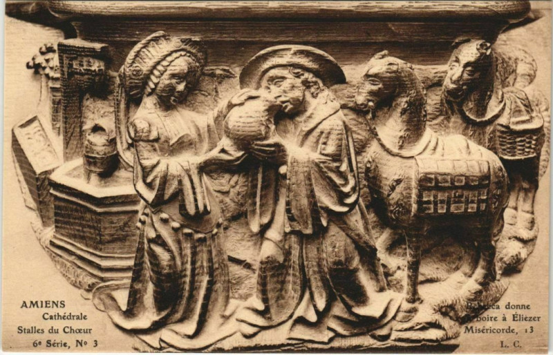Carte postale ancienne La Cathédrale Amiens Stalles du Choeur à Amiens