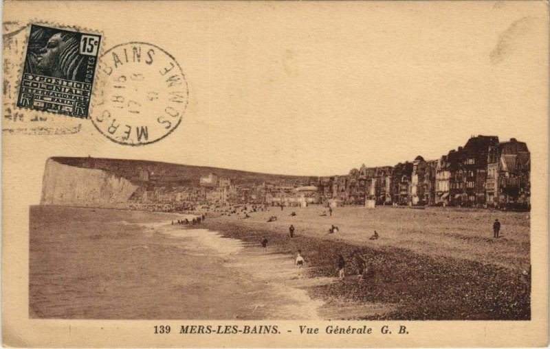 Carte postale ancienne Mers-les-Bains vue générale à Mers-les-Bains