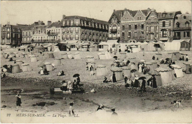 Carte postale ancienne Mers-les-Bains La Plage à Mers-les-Bains