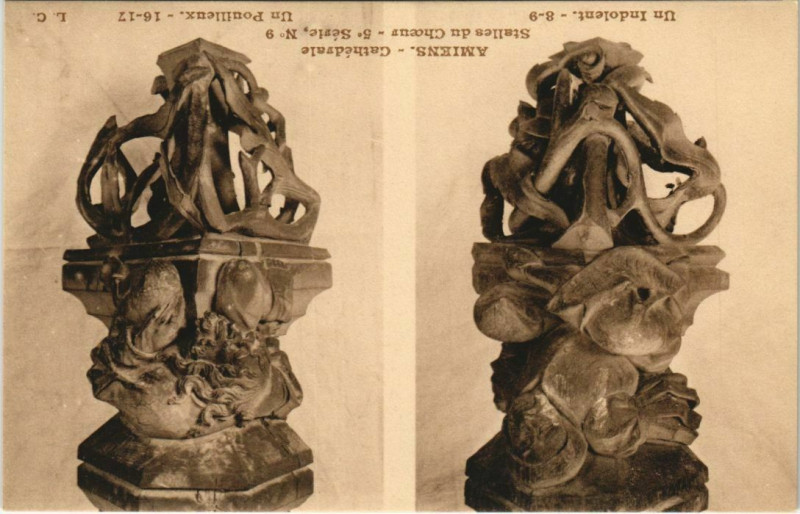 Carte postale ancienne La Cathédrale Amiens Stalles du Choeur à Amiens