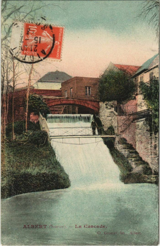 Carte postale ancienne Albert La Cascade à Albert