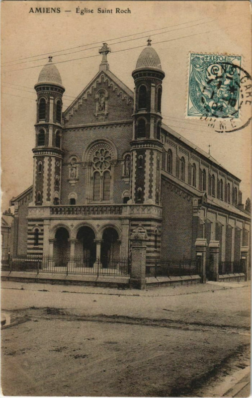 Carte postale ancienne Amiens Eglise Saint-Roch à Amiens