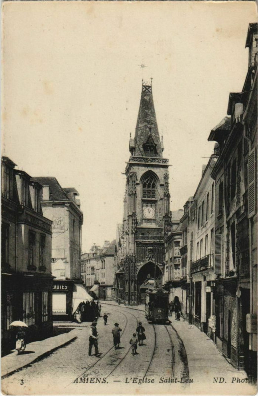 Carte postale ancienne Amiens Eglise Saint-Leu à Amiens