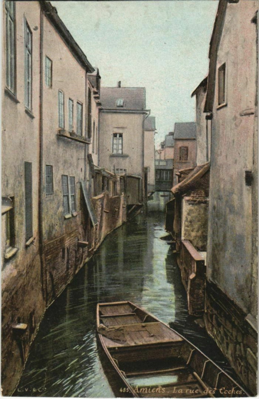 Carte postale ancienne Amiens Rue des Coches à Amiens