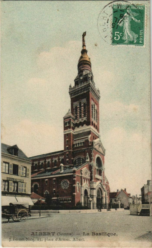 Carte postale ancienne Albert La Basilique à Albert