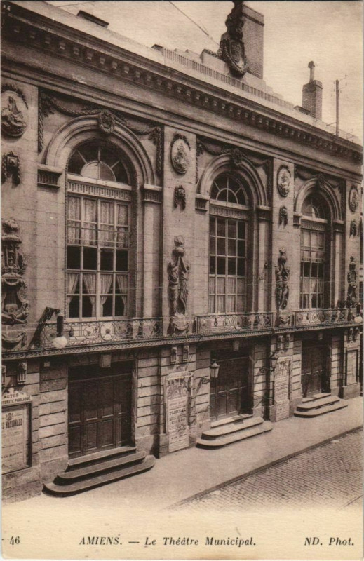 Carte postale ancienne Amiens Théatre Municipal à Amiens