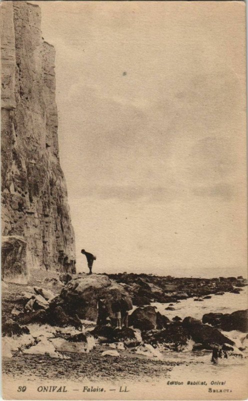 Carte postale ancienne Onival la falaise