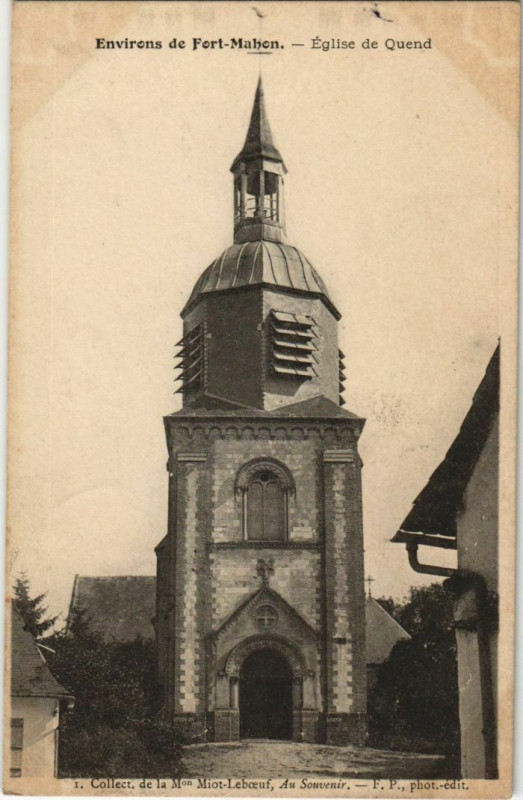 Carte postale ancienne Quend Eglise à Quend