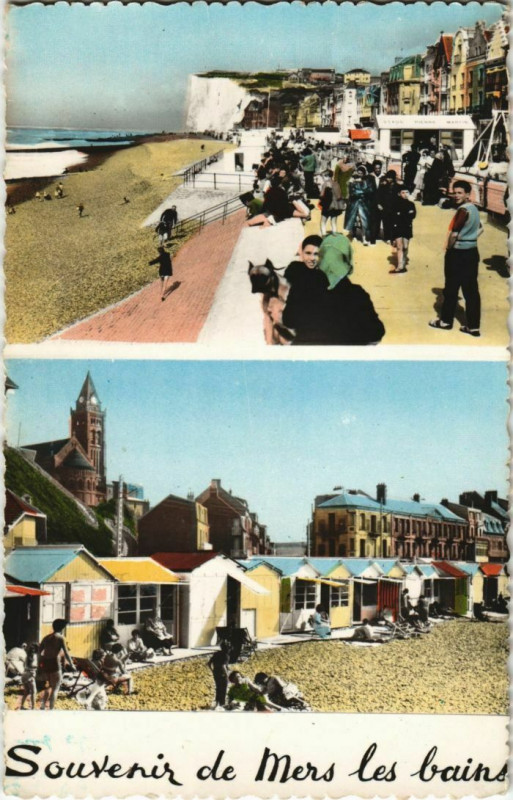 Carte postale ancienne Souvenir Mers-les-Bains à Mers-les-Bains