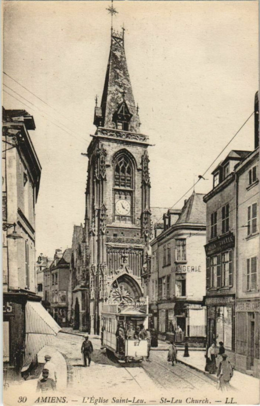 Carte postale ancienne Amiens Eglise Saint-Leu à Amiens