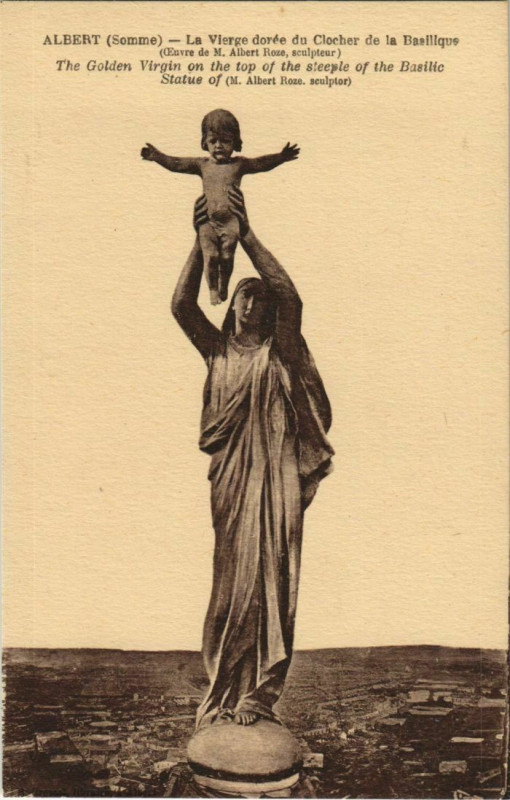 Carte postale ancienne Albert La Basilique Vierge Dorée à Albert