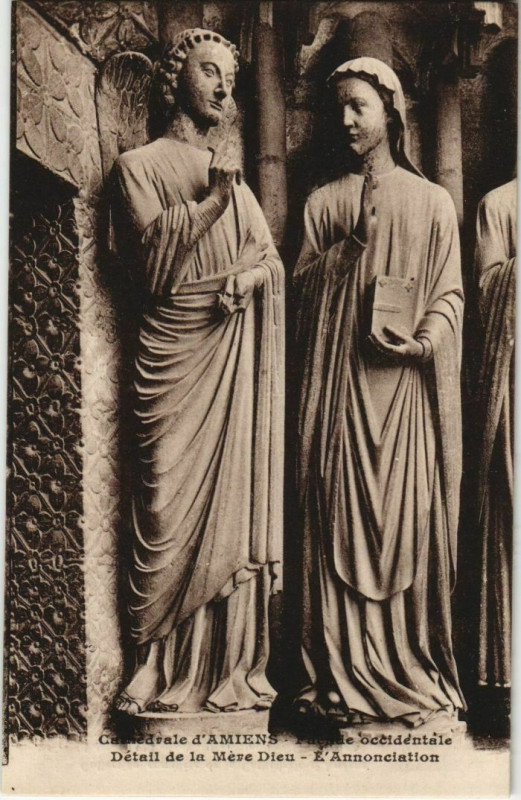 Carte postale ancienne La Cathédrale Amiens Facade Mere Dieu à Amiens