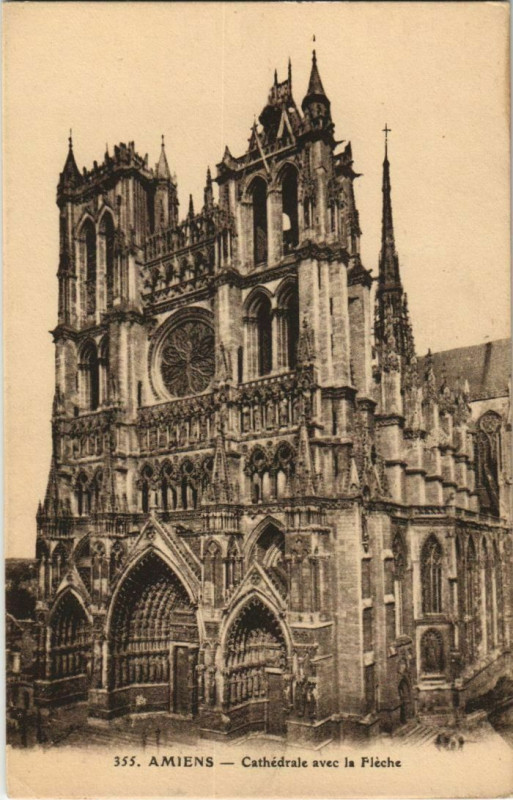 Carte postale ancienne La Cathédrale Amiens à Amiens