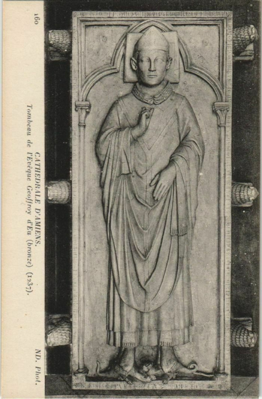 Carte postale ancienne La Cathédrale Amiens Tombeau de l'Eveque à Amiens