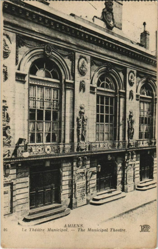 Carte postale ancienne Amiens Théatre Municipal à Amiens