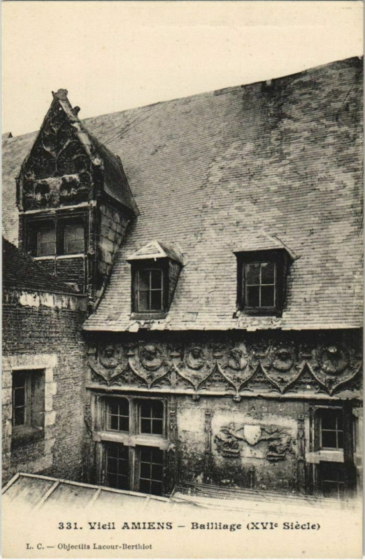 Carte postale ancienne Vieil Amiens Bailliage à Amiens