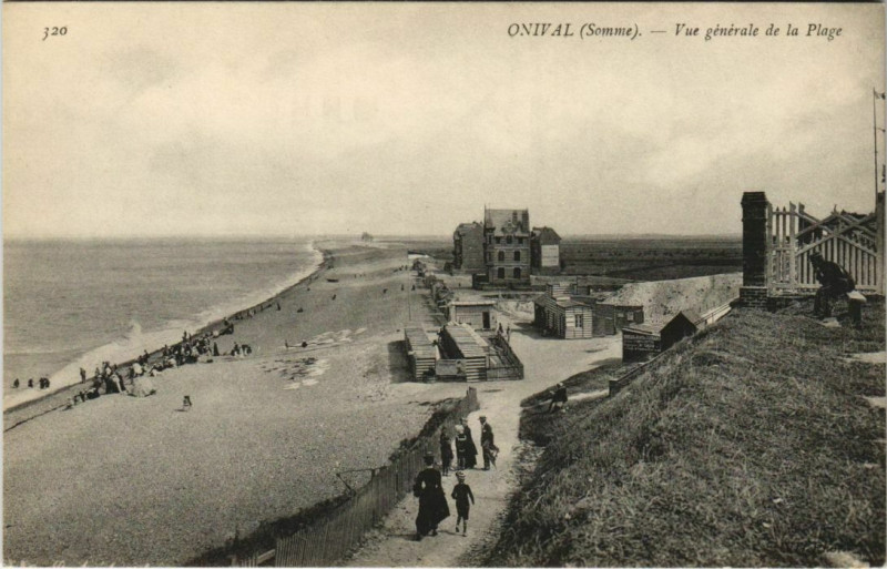 Carte postale ancienne Onival-sur-Mer vue générale de la Plage