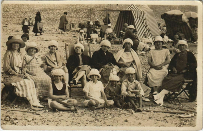 Carte postale ancienne Carte photo Ault sur la Plage à Ault