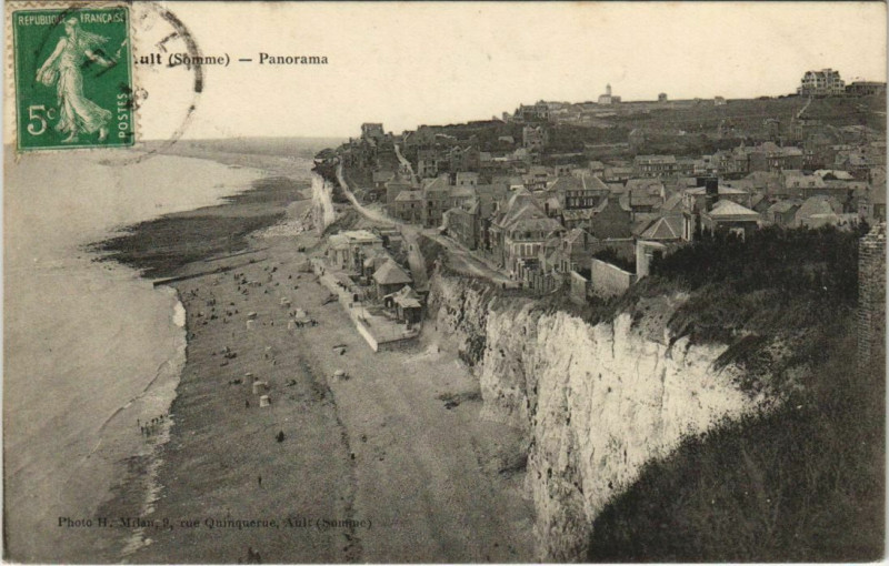 Carte postale ancienne Ault Panorama à Ault