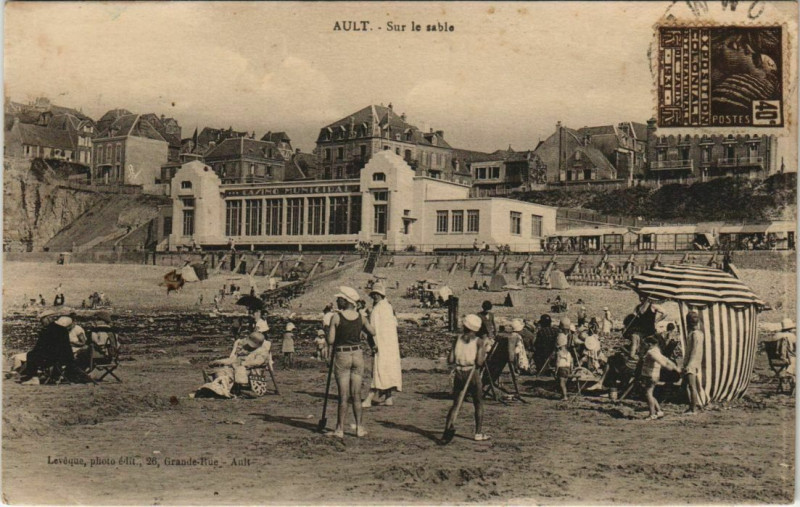 Carte postale ancienne Ault Sur le Sable à Ault