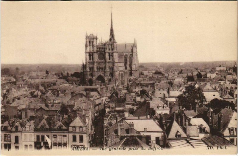 Carte postale ancienne Amiens vue générale à Amiens