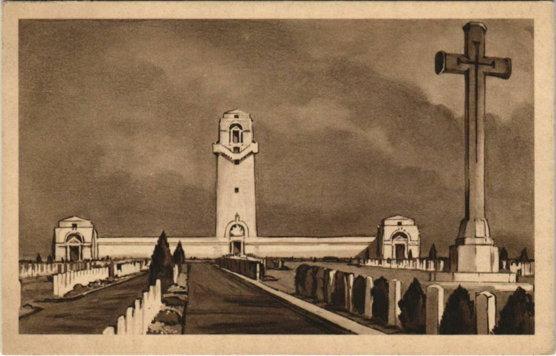 Carte postale ancienne Mémorial Australien de Villers-Bretonneux à Villers-Bretonneux