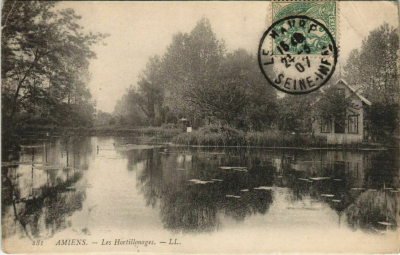 Carte postale ancienne Amiens Les Hortillonnages à Amiens
