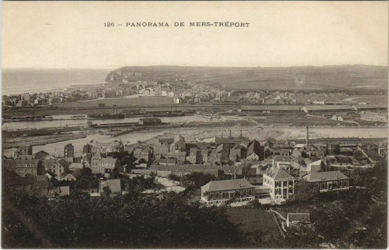 Carte postale ancienne Mers-les-Bains Panorama à Mers-les-Bains