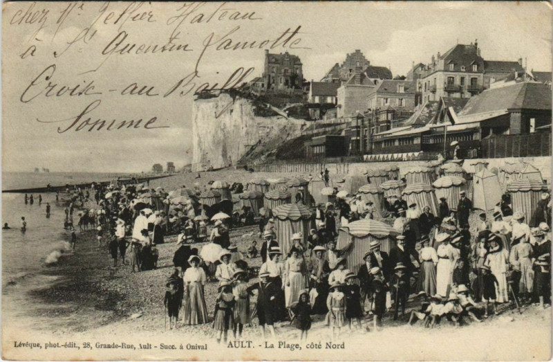 Carte postale ancienne Ault La Plage coté Nord à Ault