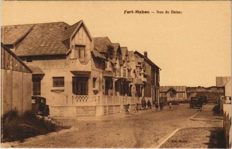 Carte postale ancienne Fort-Mahon Rue de Balzac à Rue