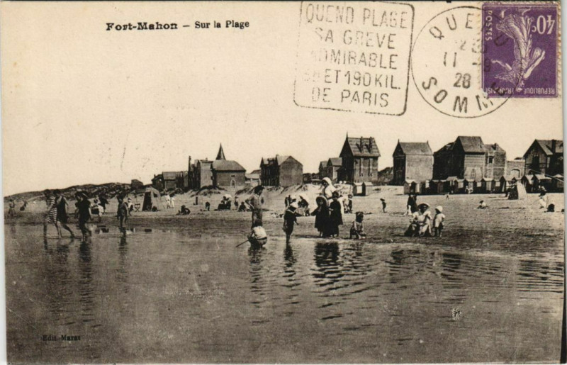 Carte postale ancienne Fort-Mahon sur la Plage
