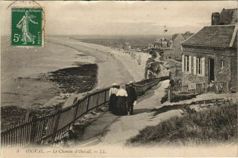 Carte postale ancienne Onival-sur-Mer Chemin d'Onival