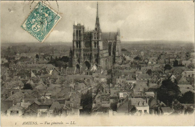 Carte postale ancienne Amiens vue générale à Amiens