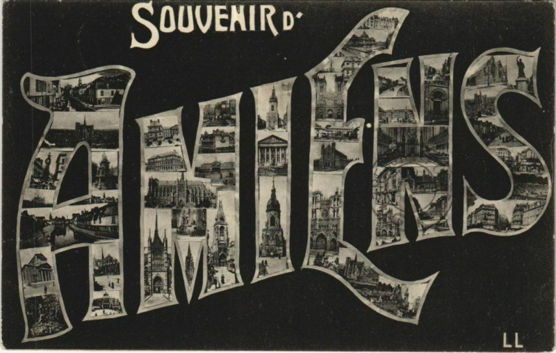 Carte postale ancienne Amiens Souvenir à Amiens