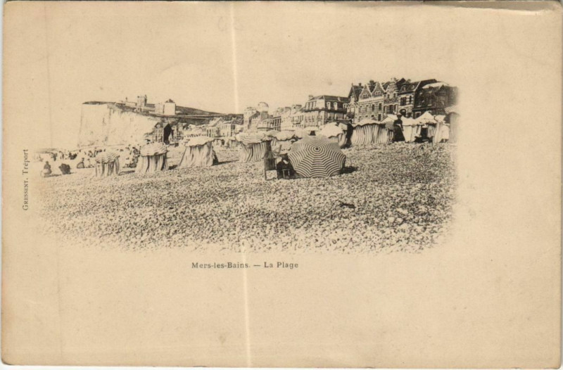 Carte postale ancienne Mers-les-Bains La Plage à Mers-les-Bains