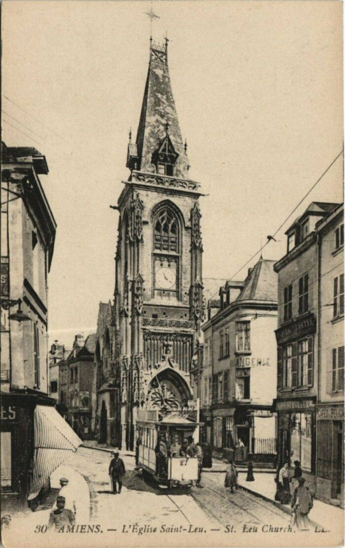 Carte postale ancienne Amiens Eglise Saint-Leu à Amiens