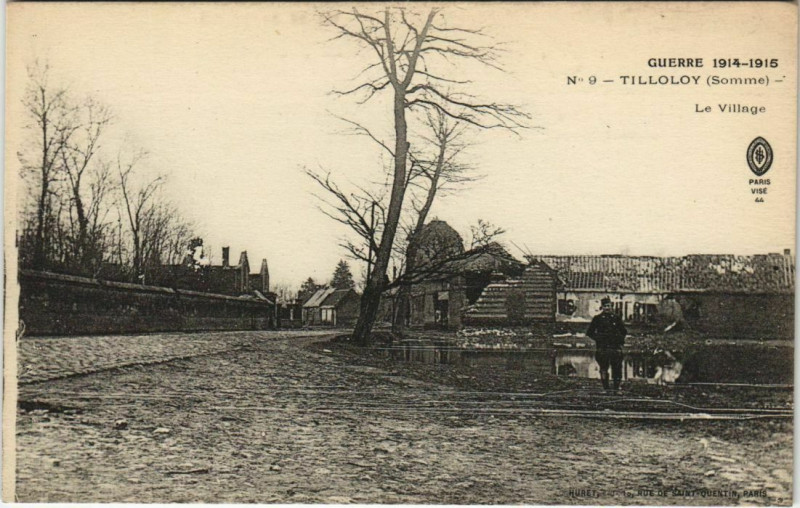 Carte postale ancienne Guerre 1914-1915 Tilloloy Le Village à Tilloloy