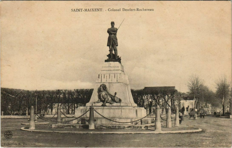 Carte postale ancienne Saint-Maixent - Colonel Denfert-Rochereau