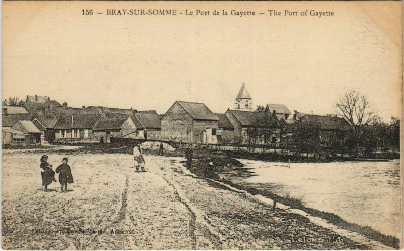Carte postale ancienne Bray-sur-Somme - Le Pont de la Gayette à Bray-sur-Somme